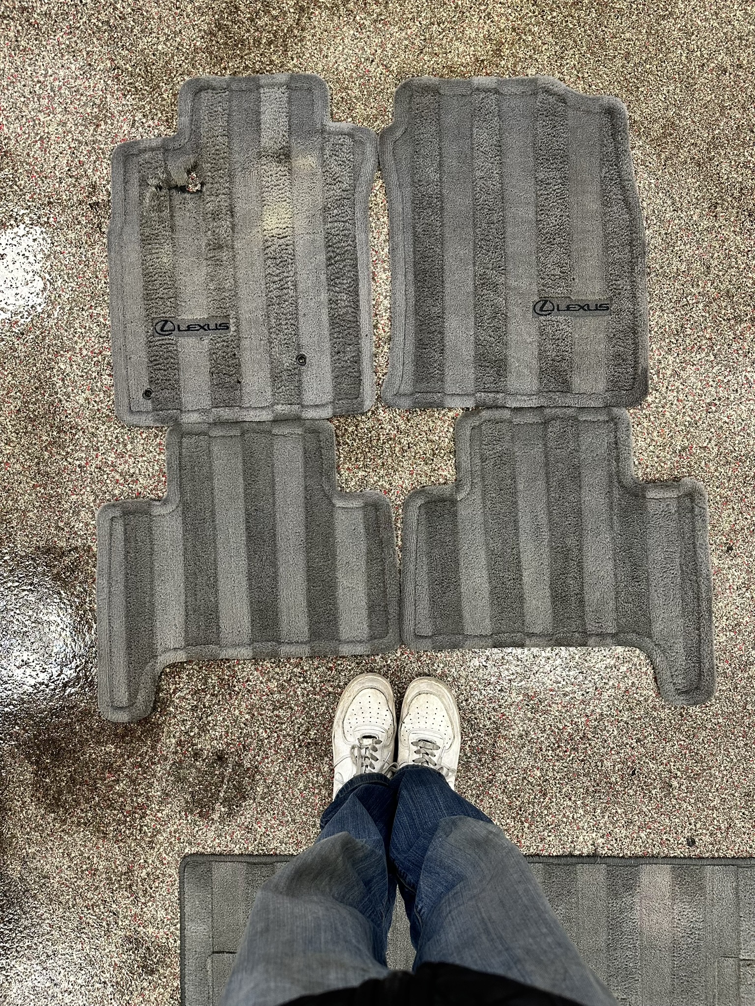 Lexus floor mats clean and restored after extraction