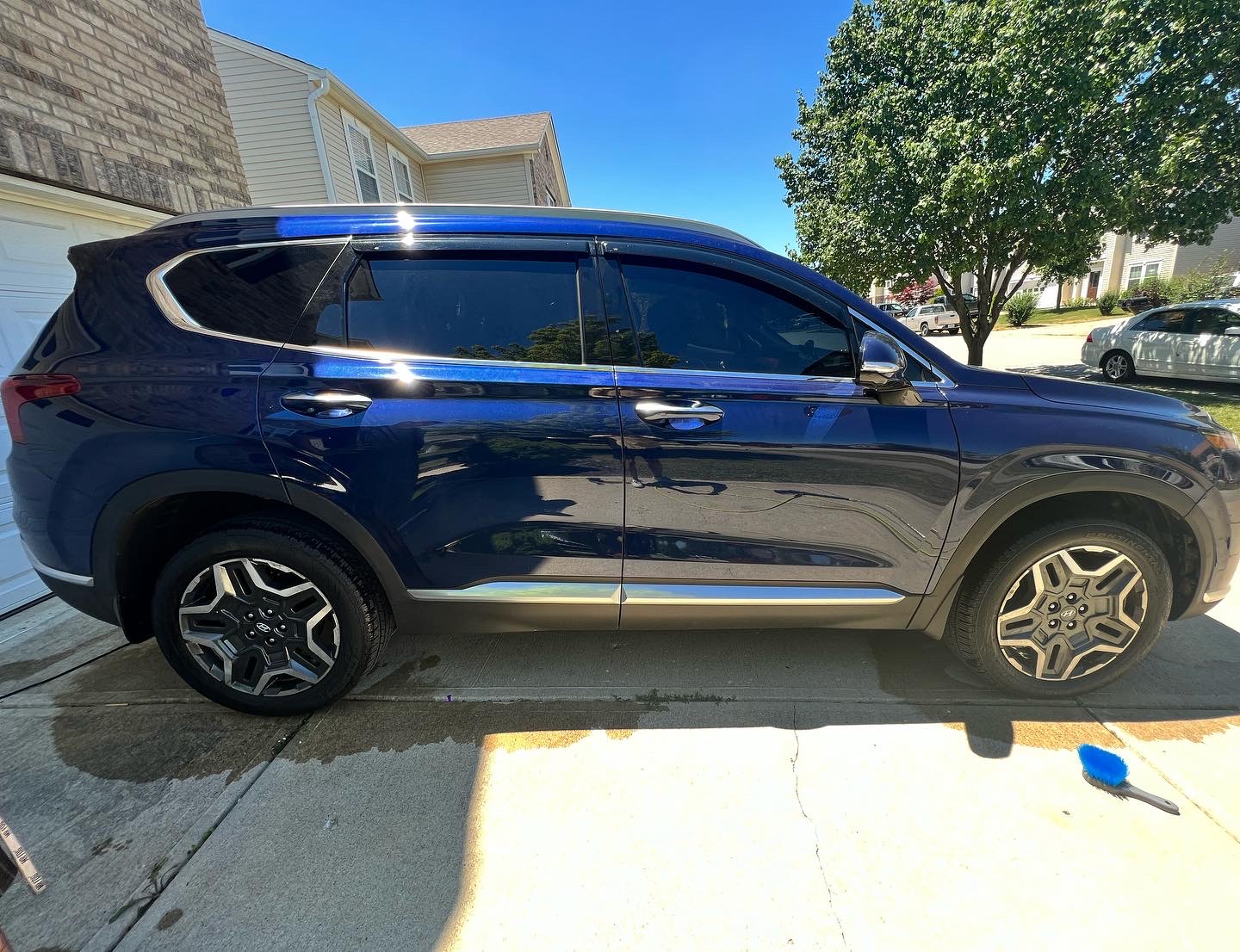 Hyundai Santa Fe full exterior detail after service — Fishers, IN